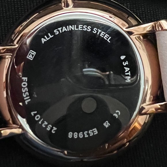 Jacqueline Three-Hand Date Blush Leather Watch main image 3